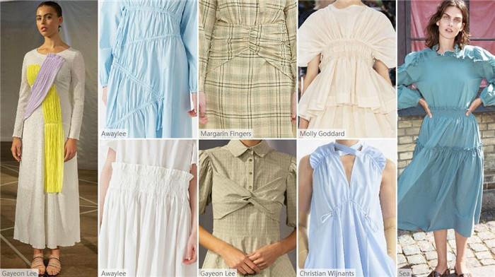 Wrinkled pleats Wrinkled pleats